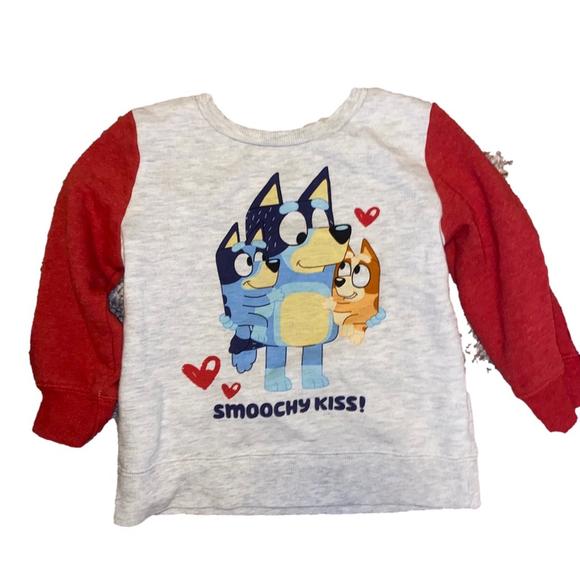 Bluey Other - Bluey Toddler Red and Gray Sweatshirt Size 3T